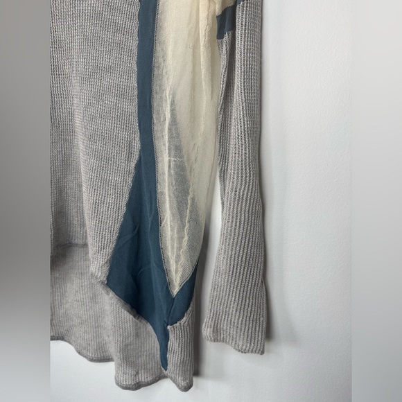 Helmut Lang Gray Blue Sheer Mesh Knit Sweater – Size Petite - Picture 10 of 17